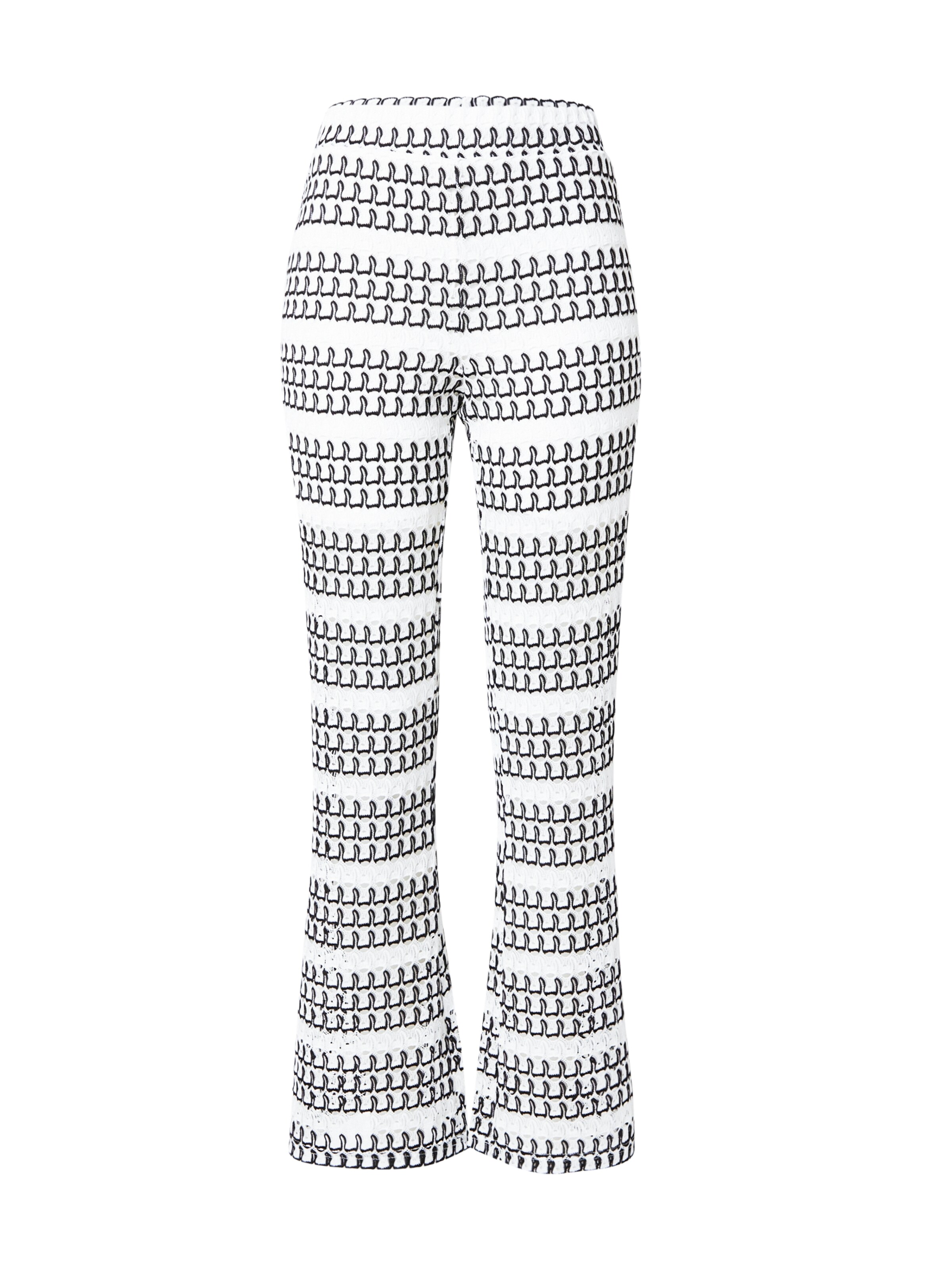 PIECES Flared Broek in Wit: voorkant