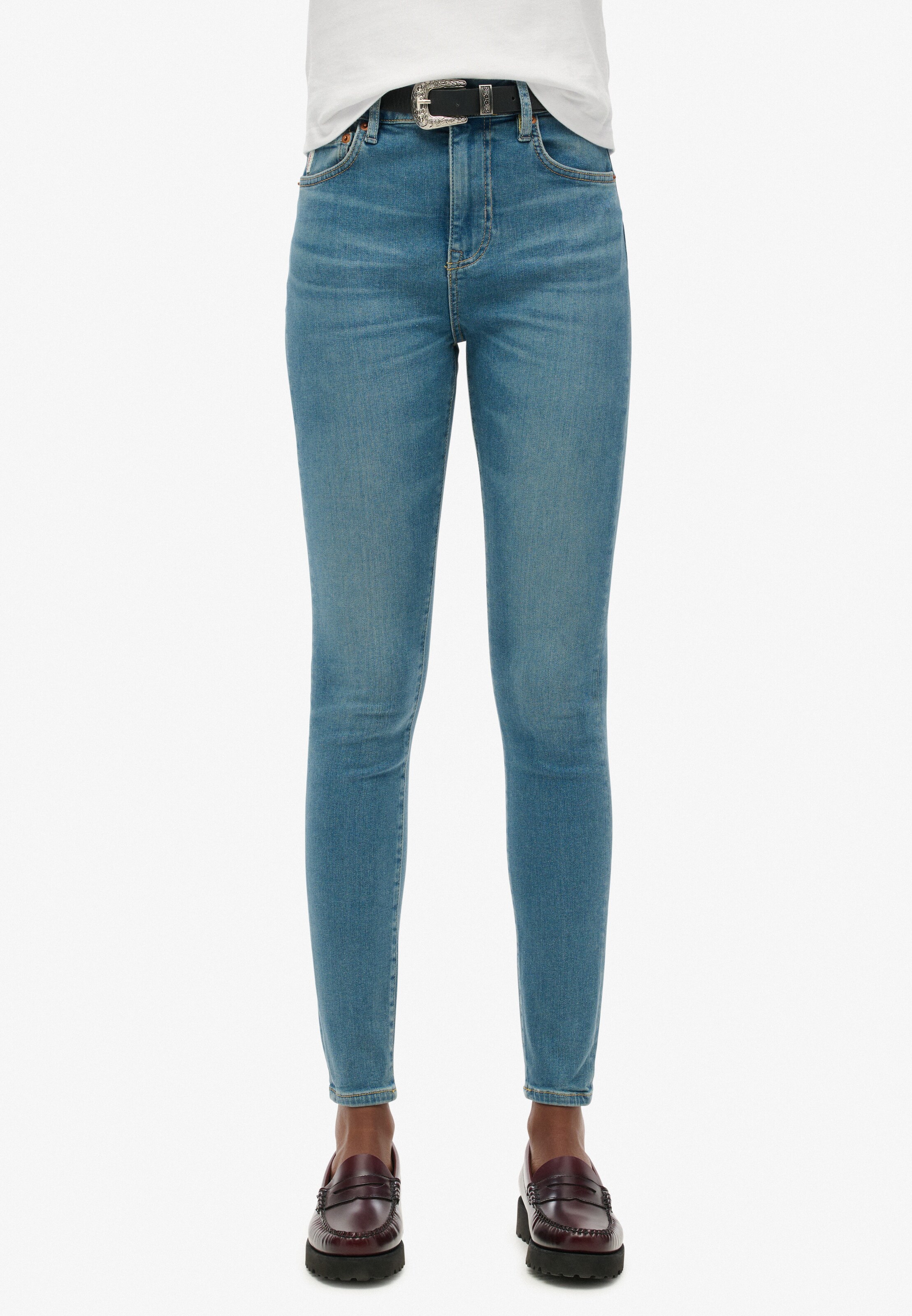 Superdry Skinny Jeans in Blau: Vorderseite