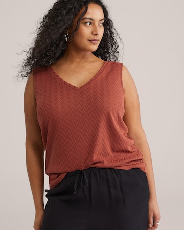 WE Fashion Топ в червено: отпред