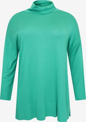 Yoek Sweater 'COSY' in Green: front
