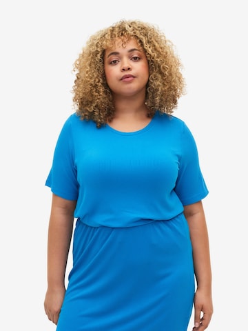 Camicia da donna 'Carly' di Zizzi in blu: frontale