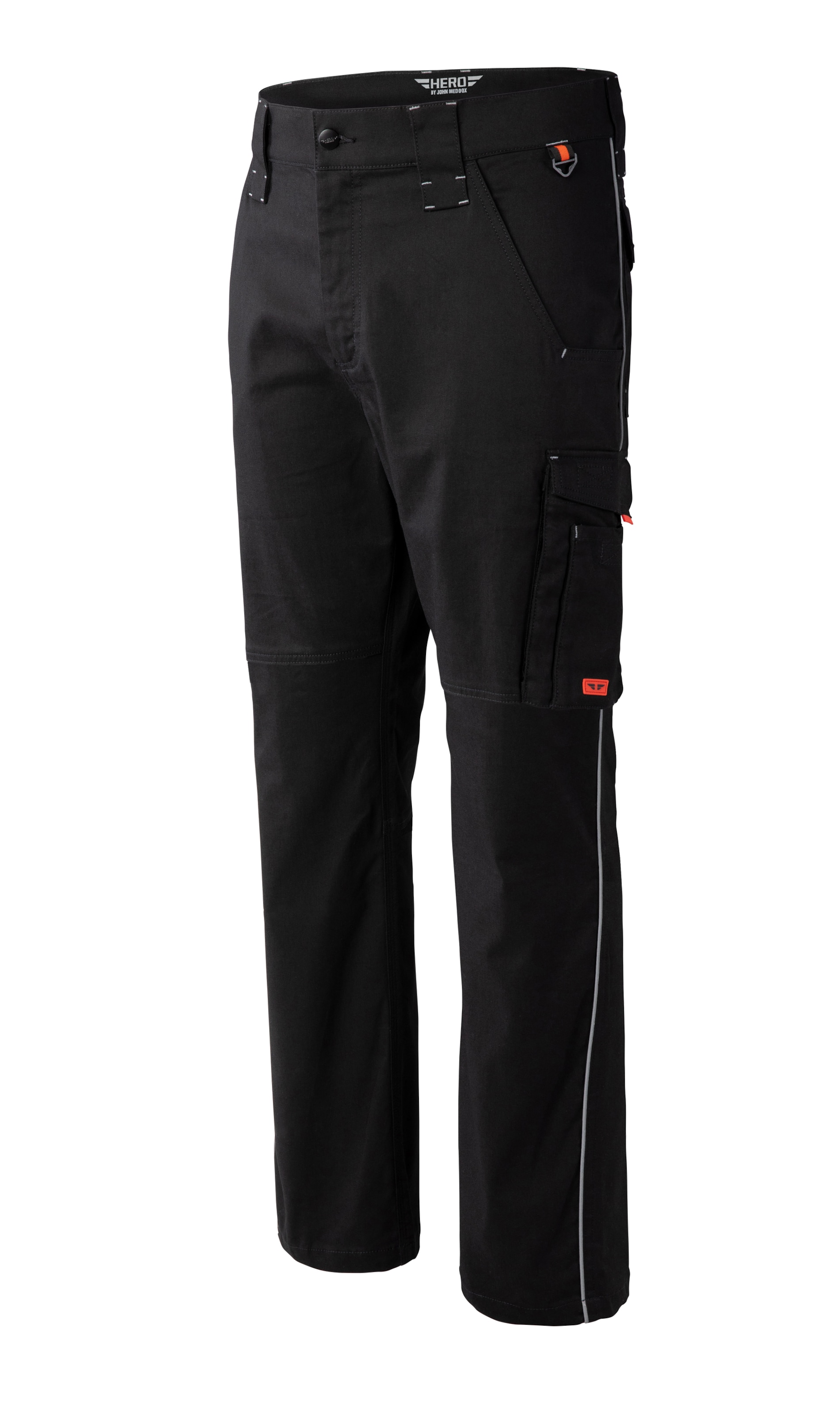 Regular Pantalon cargo 'LUCAN' Hero en noir : devant