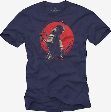 MAKAYA Shirt 'Samurai' in Blue: front