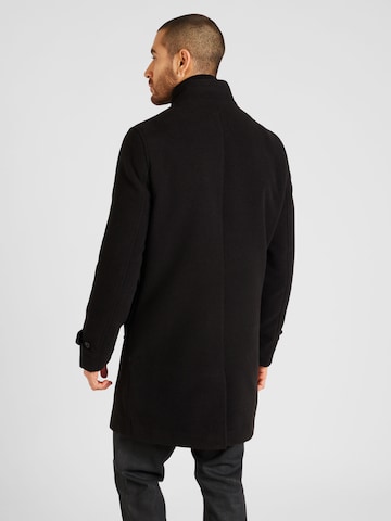 BURTON MENSWEAR LONDON Ανοιξιάτικο και φθινοπωρινό παλτό 'Funnel' σε μαύρο