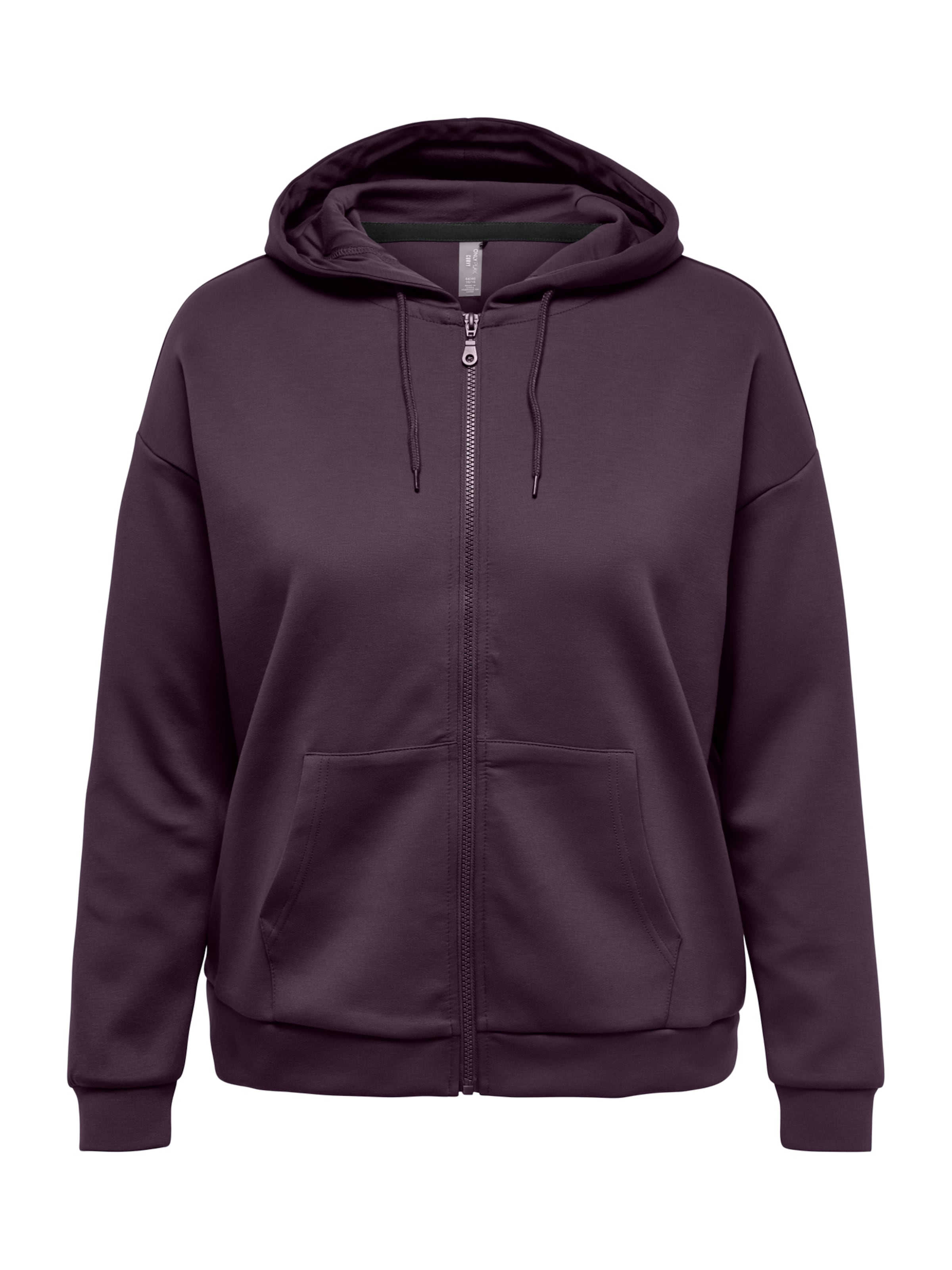 Only Play Curvy Sportsweatjacka 'ONPLOUNGE' i L-XL i aubergine, Produktvy