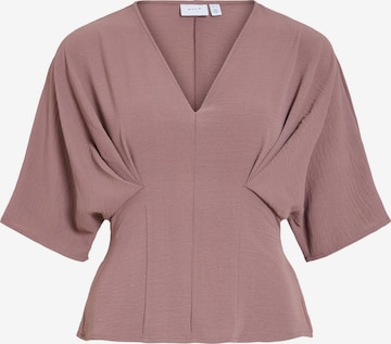 VILA Top 'VIRella' in Bruin: voorkant