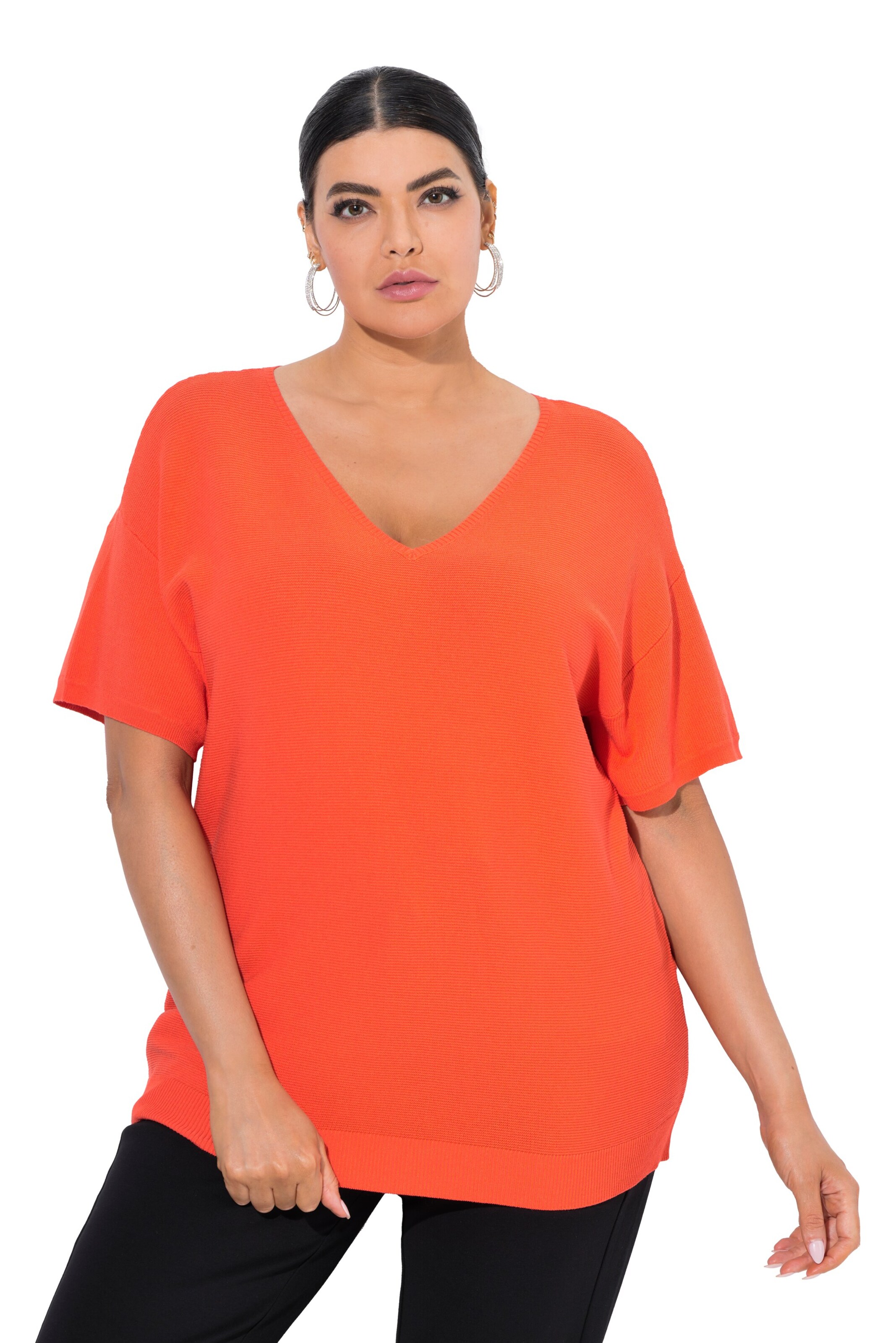 Ulla Popken Sweater in Orange: front