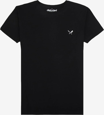 T-Shirt Distorted People en noir : devant