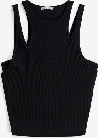 Bershka Knitted top in Black: front