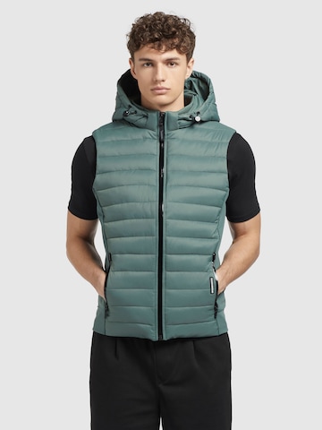 khujo Vest 'Wemo' in Green: front