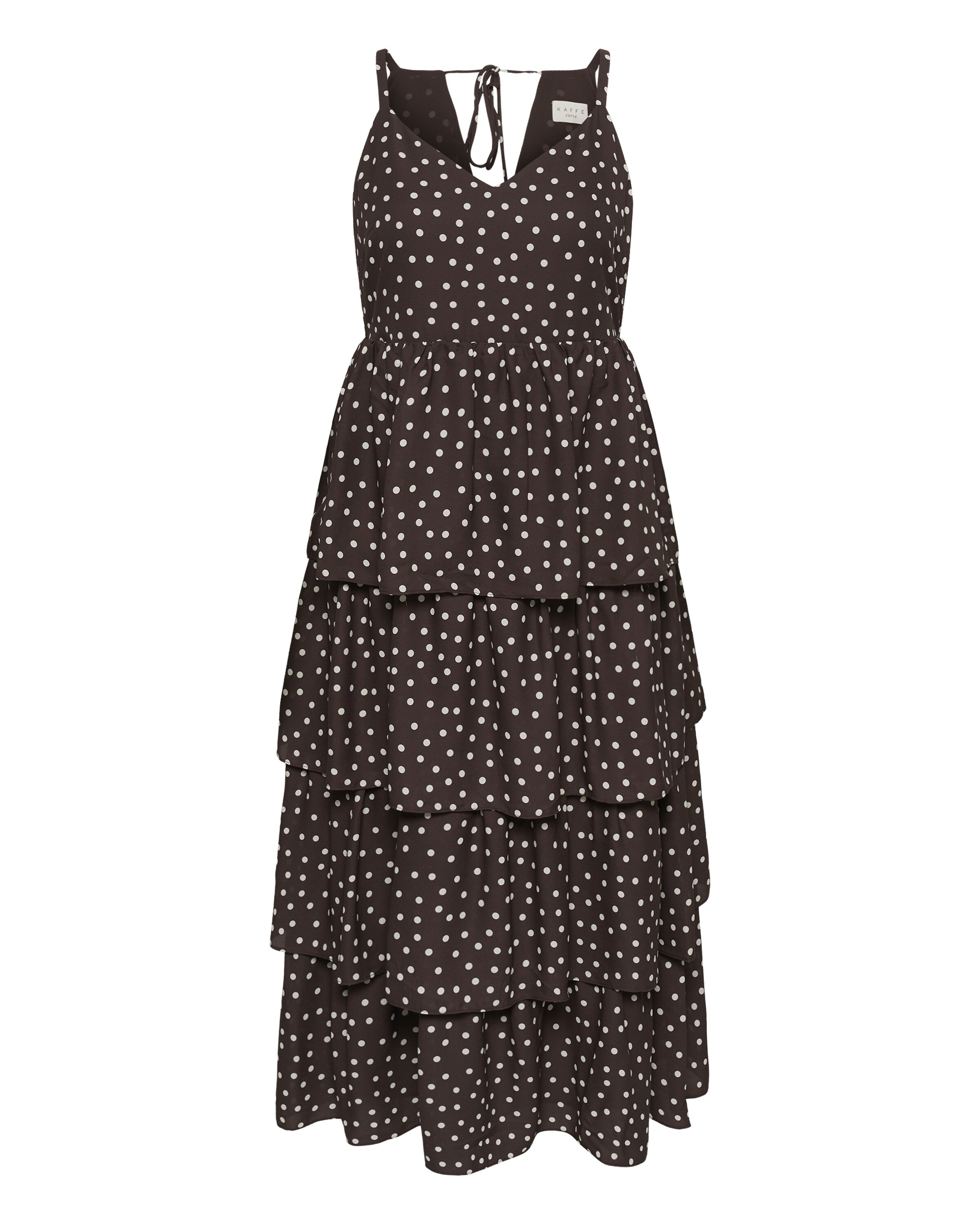KAFFE CURVE Jurk 'Lory' in Bruin: voorkant