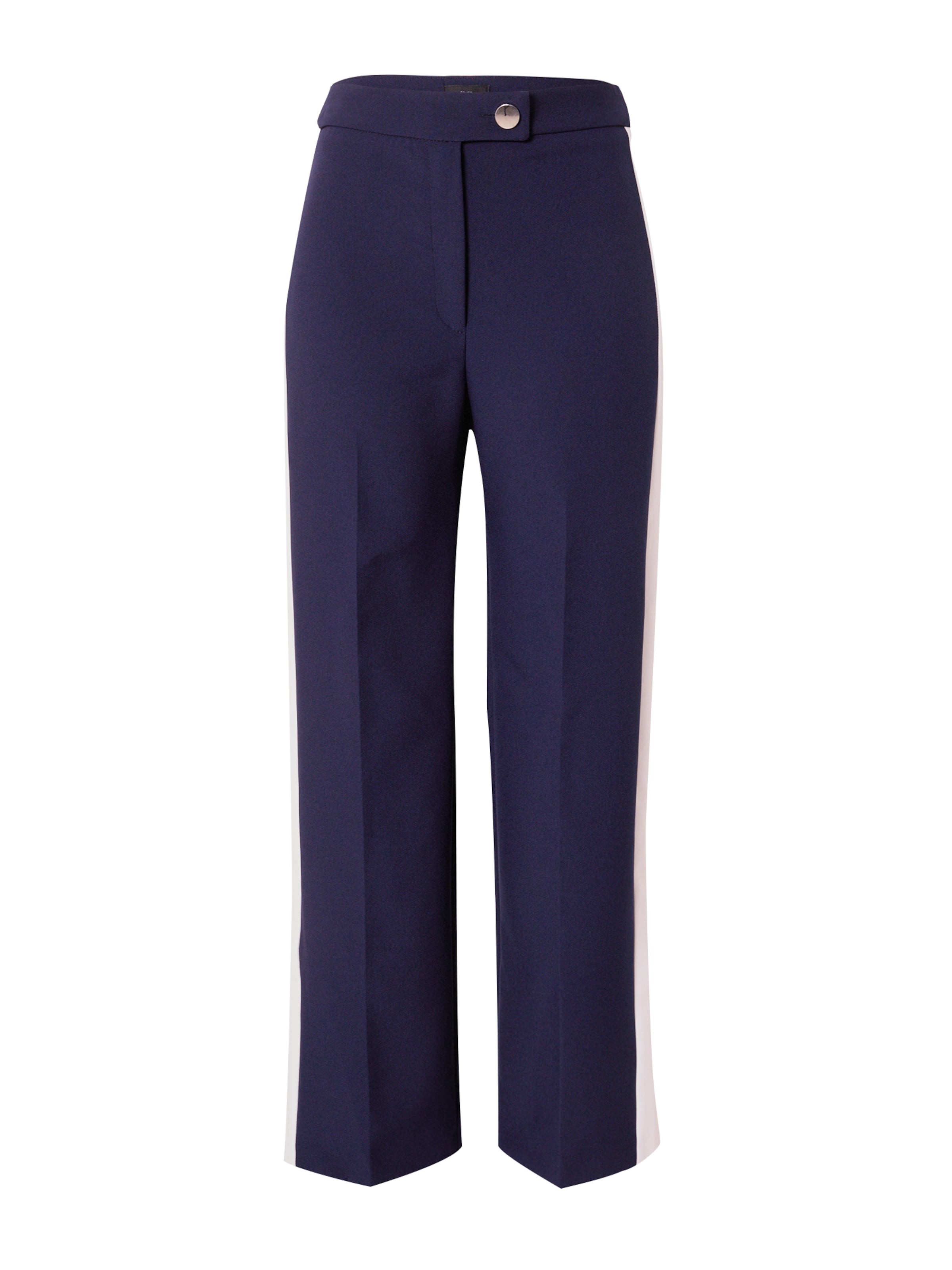 River Island Normální Kalhoty se sklady v pase – modrá: přední strana