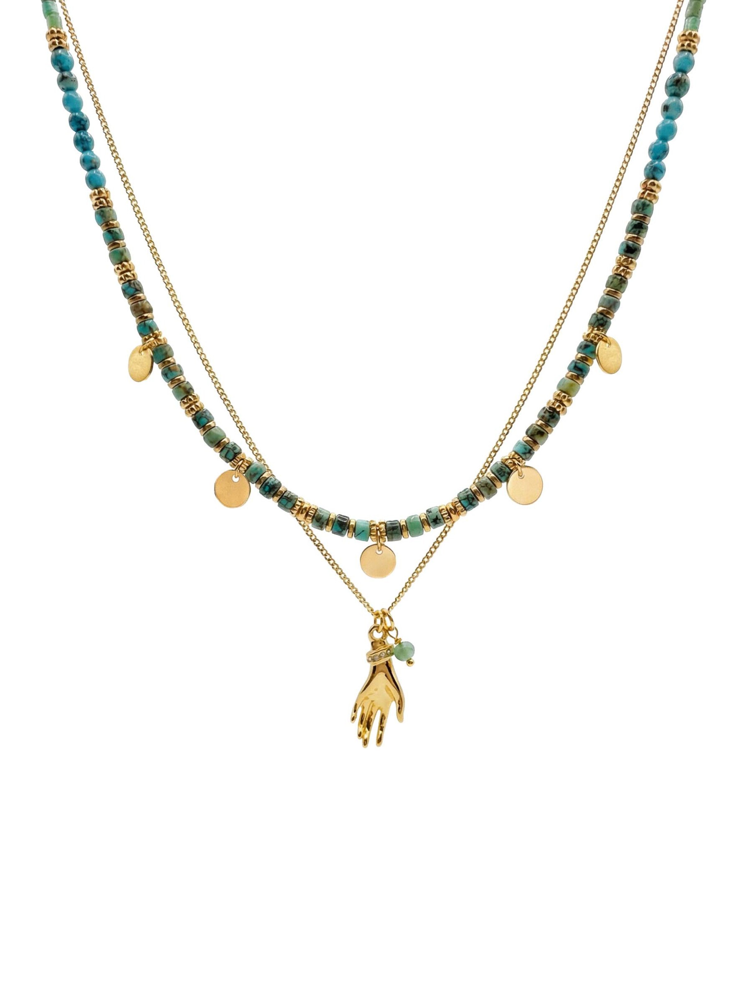 Nemomatheo Necklace 'Quiet Protection' in Blue: front