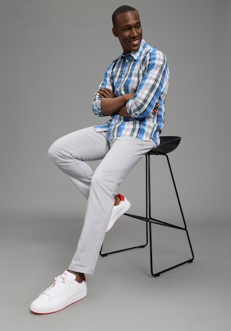 DELMAO Regular fit Button Up Shirt in Blue