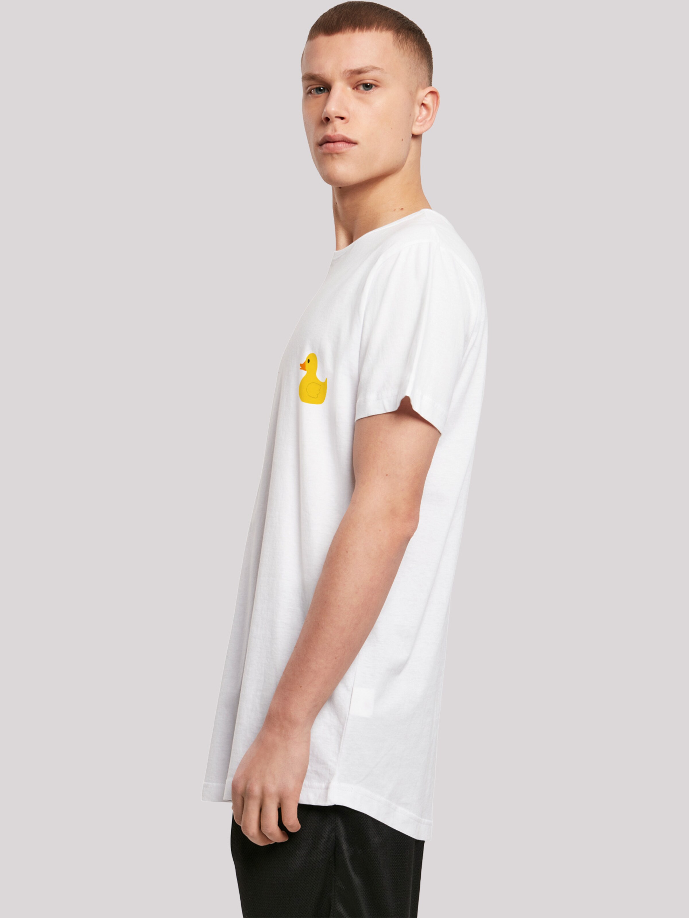 F4NT4STIC Shirt 'Yellow Rubber Duck' in White | ABOUT YOU