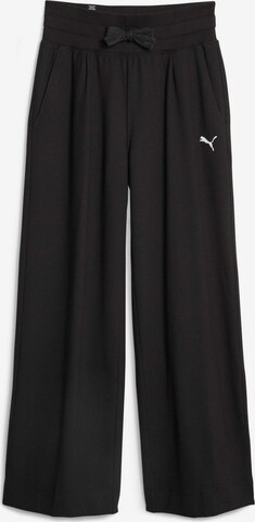 PUMA רגל רחבה מכנסי ספורט 'Her' בשחור: מלפנים