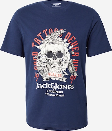 JACK & JONES Majica 'JORSHAPE' | modra barva: sprednja stran