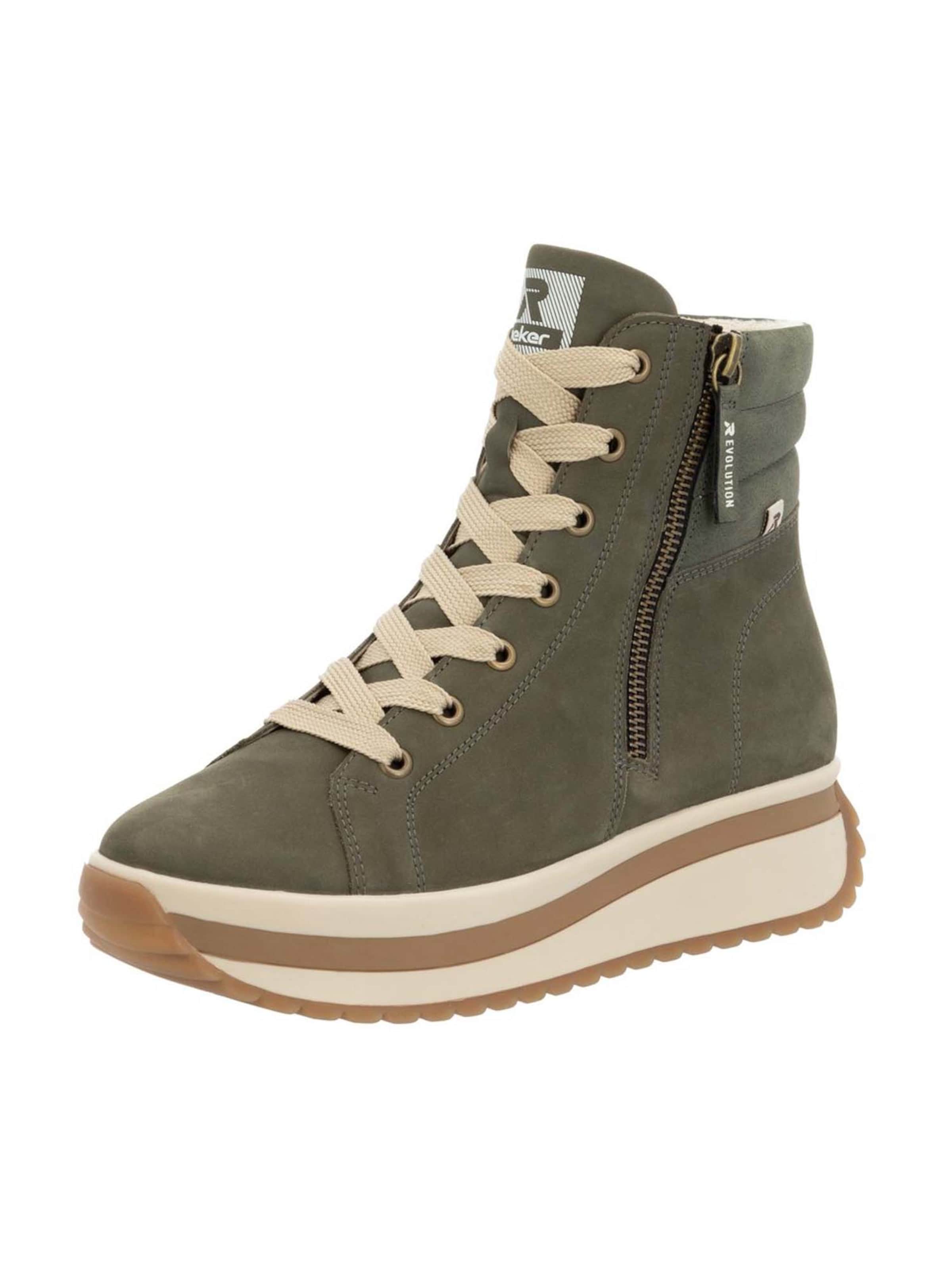 Stivaletto stringato di Rieker Sport in verde: frontale