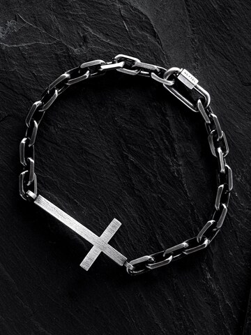 REYTEL Armband 'STRENGTH OF FAITH' in Silber: Vorderseite