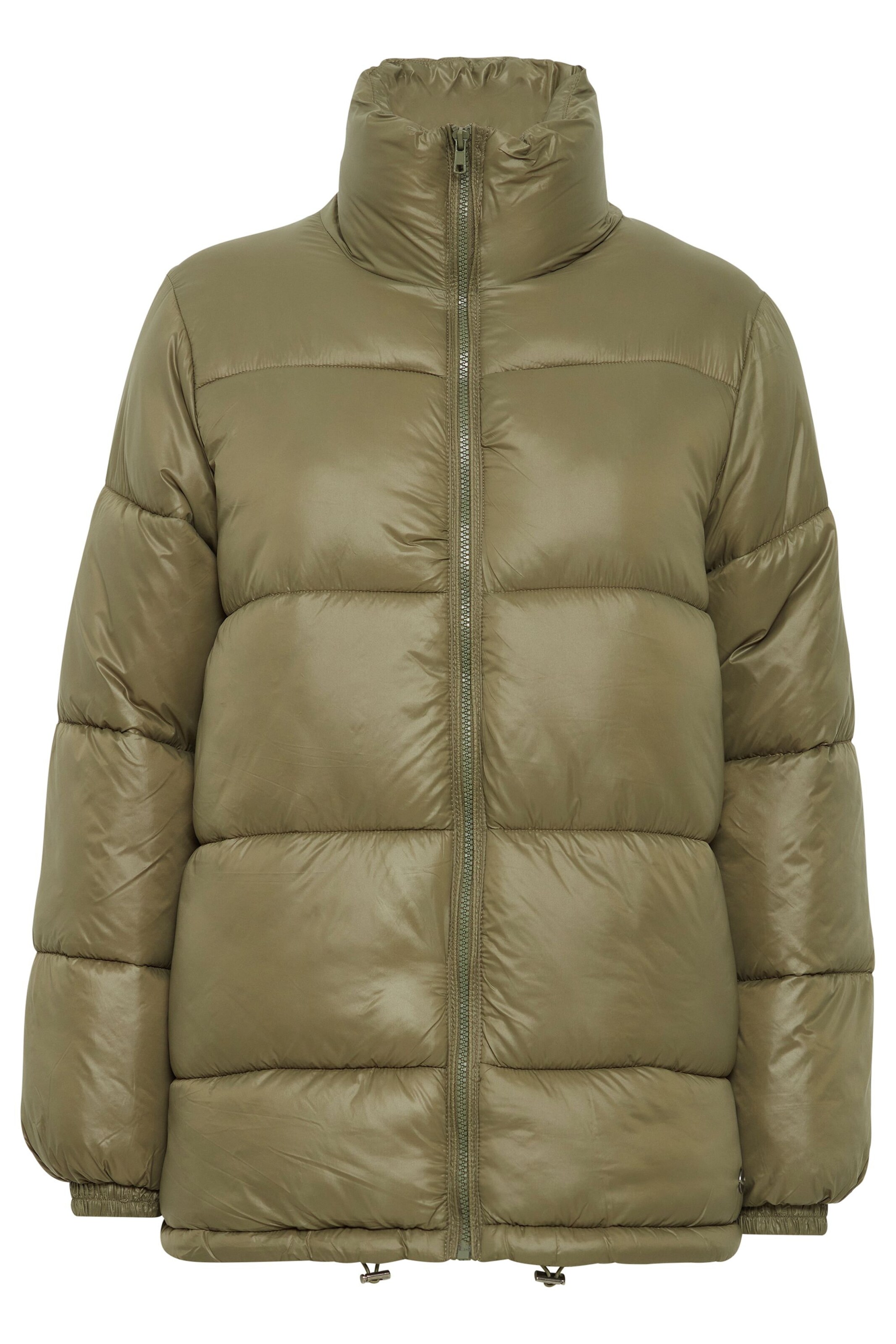 Oxmo Winterjacke 'Abelone' in grün / oliv / dunkelgrün, Produktansicht