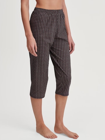 CALIDA Pyjamahose 'Favourites Botanic'‌‌‌‌ in Schwarz
