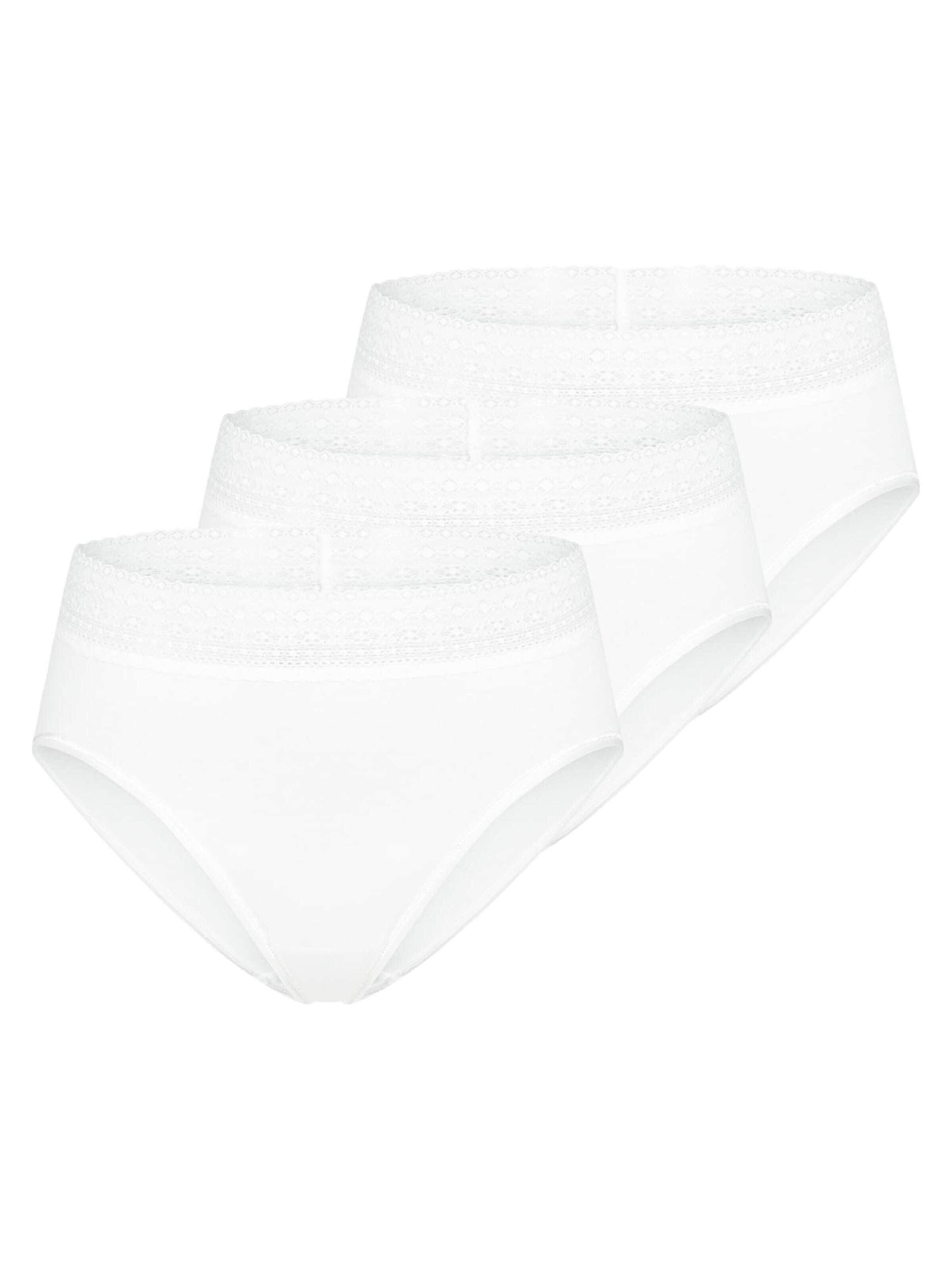 Mey Panty 'Modal Lace' in White: front