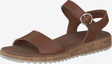 Paul Green Strap Sandals in Brown: front