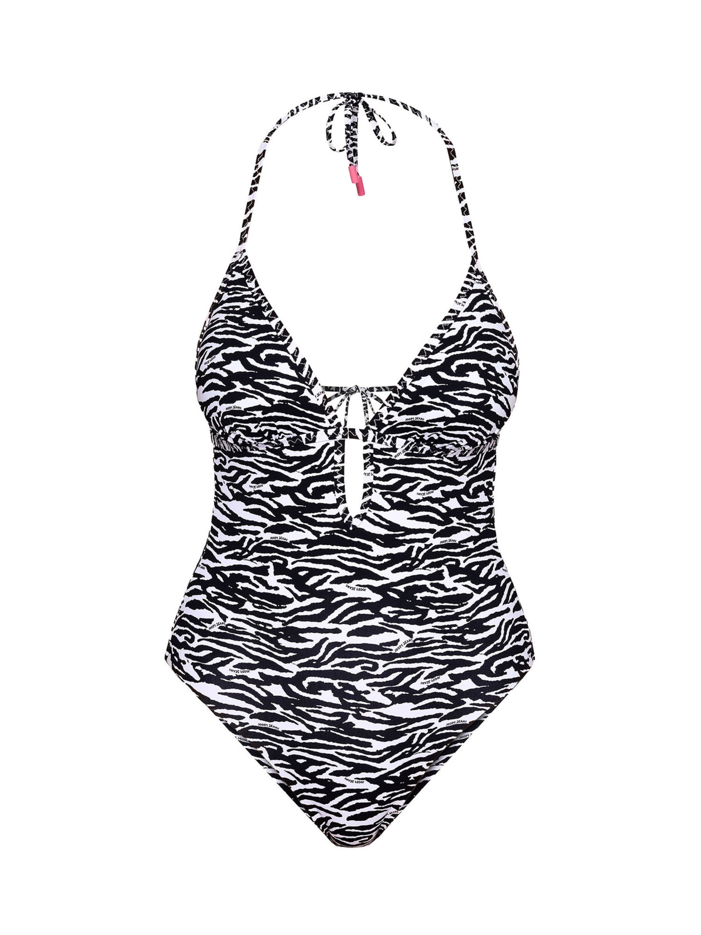 JOOP! Jeans Bustier Badpak 'Eleganz' in Zwart: voorkant
