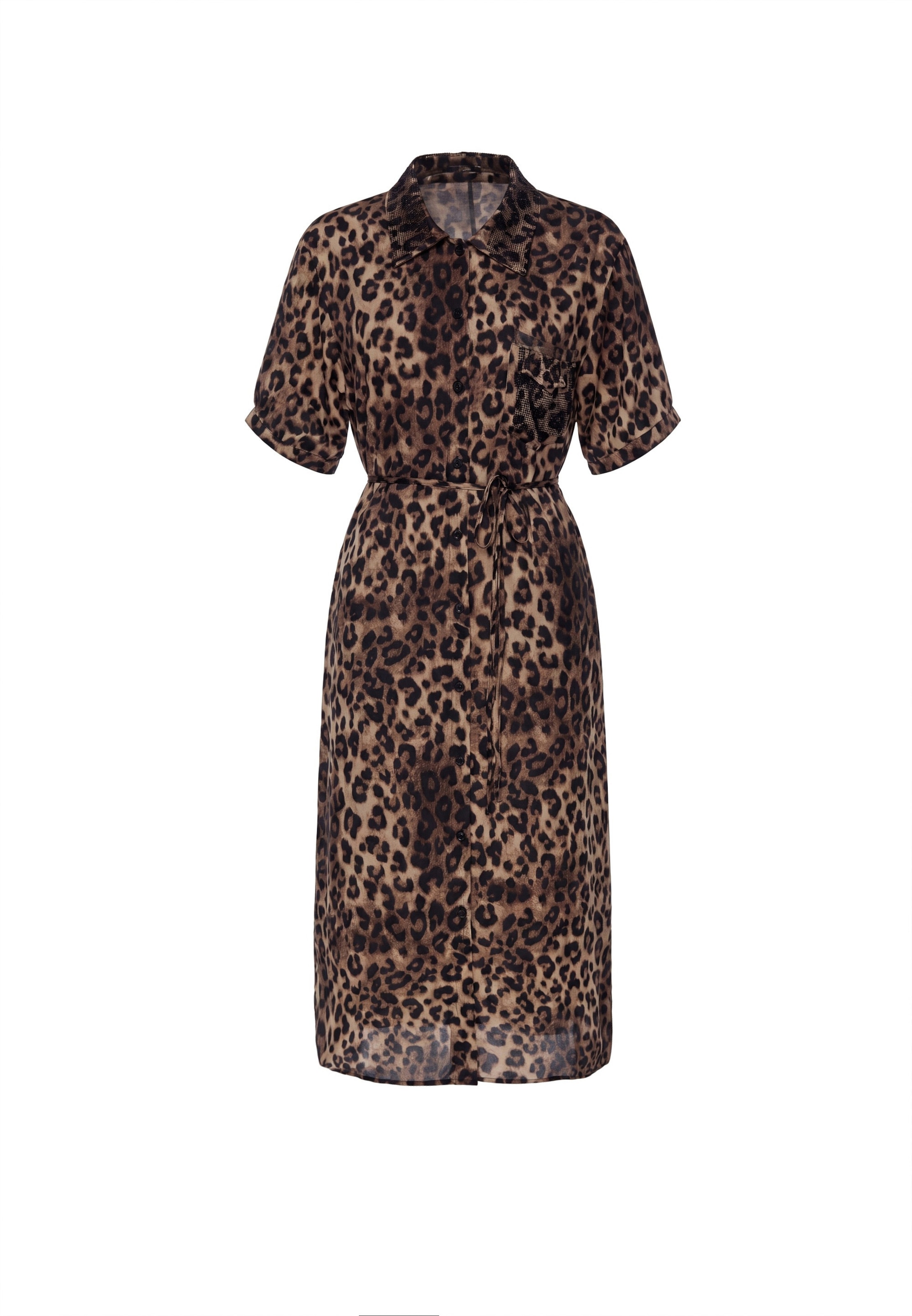 faina Shirt dress in Brown: front