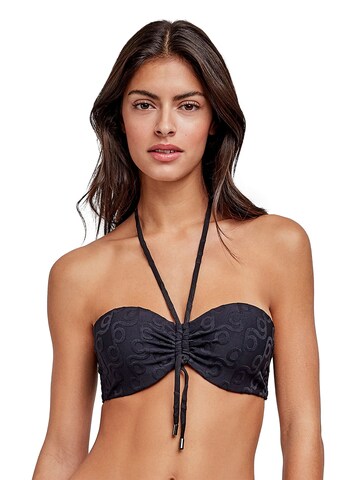 Fascia Top per bikini di Gisela in nero: frontale