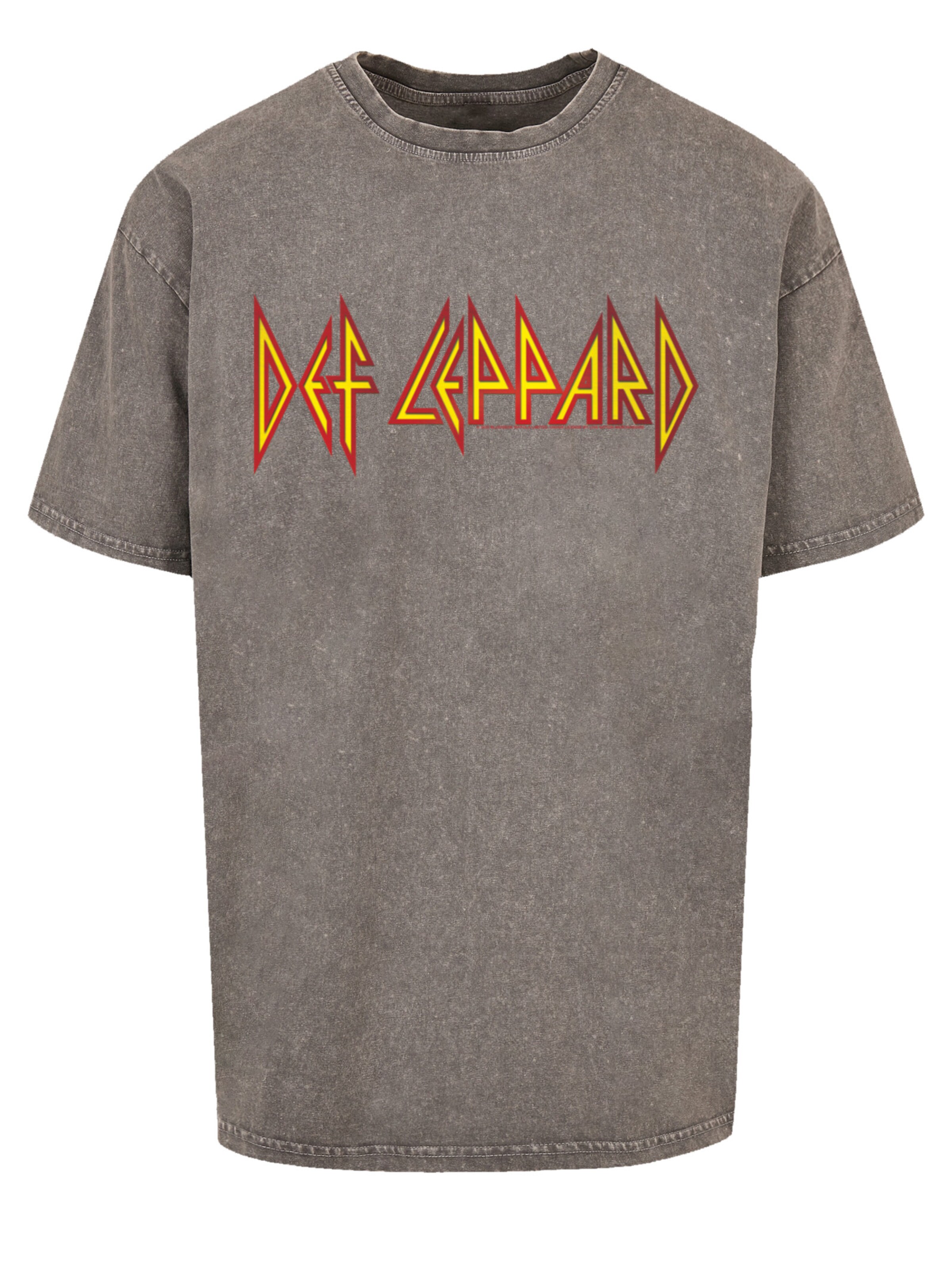F4NT4STIC T-Shirt 'Def Leppard' in Grau: Vorderseite