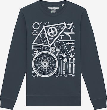 Watapparel Sweatshirt 'Fahrradteile' in Grijs: voorkant