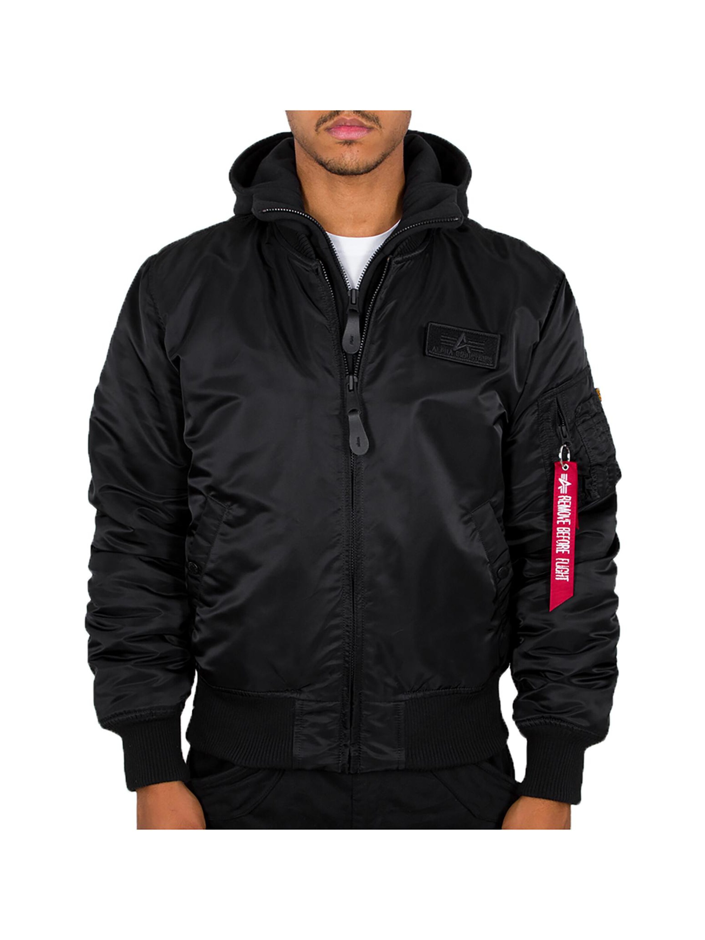 ALPHA INDUSTRIES Übergangsjacke 'MA-1 ZH'‌‌‌‌‌‌‌‌ in Schwarz