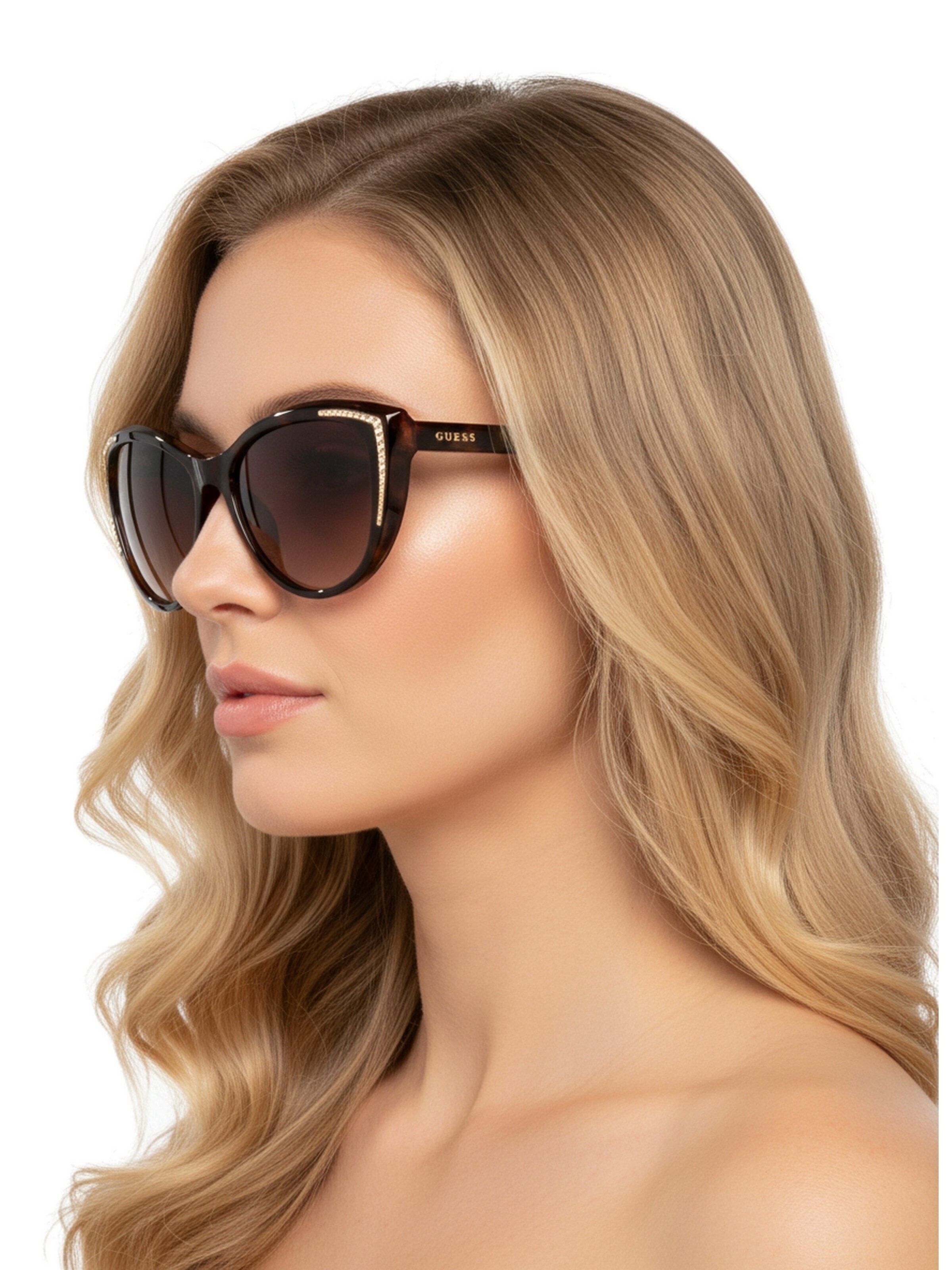 GUESS Okulary przeciwsłoneczne 'Sonnenbrille' w kolorze brązowy