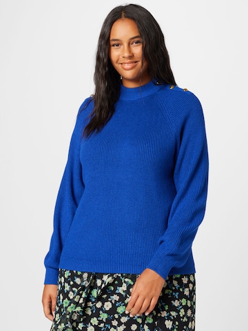 Vero Moda Curve Trui 'HOLLY' in Blauw: voorkant