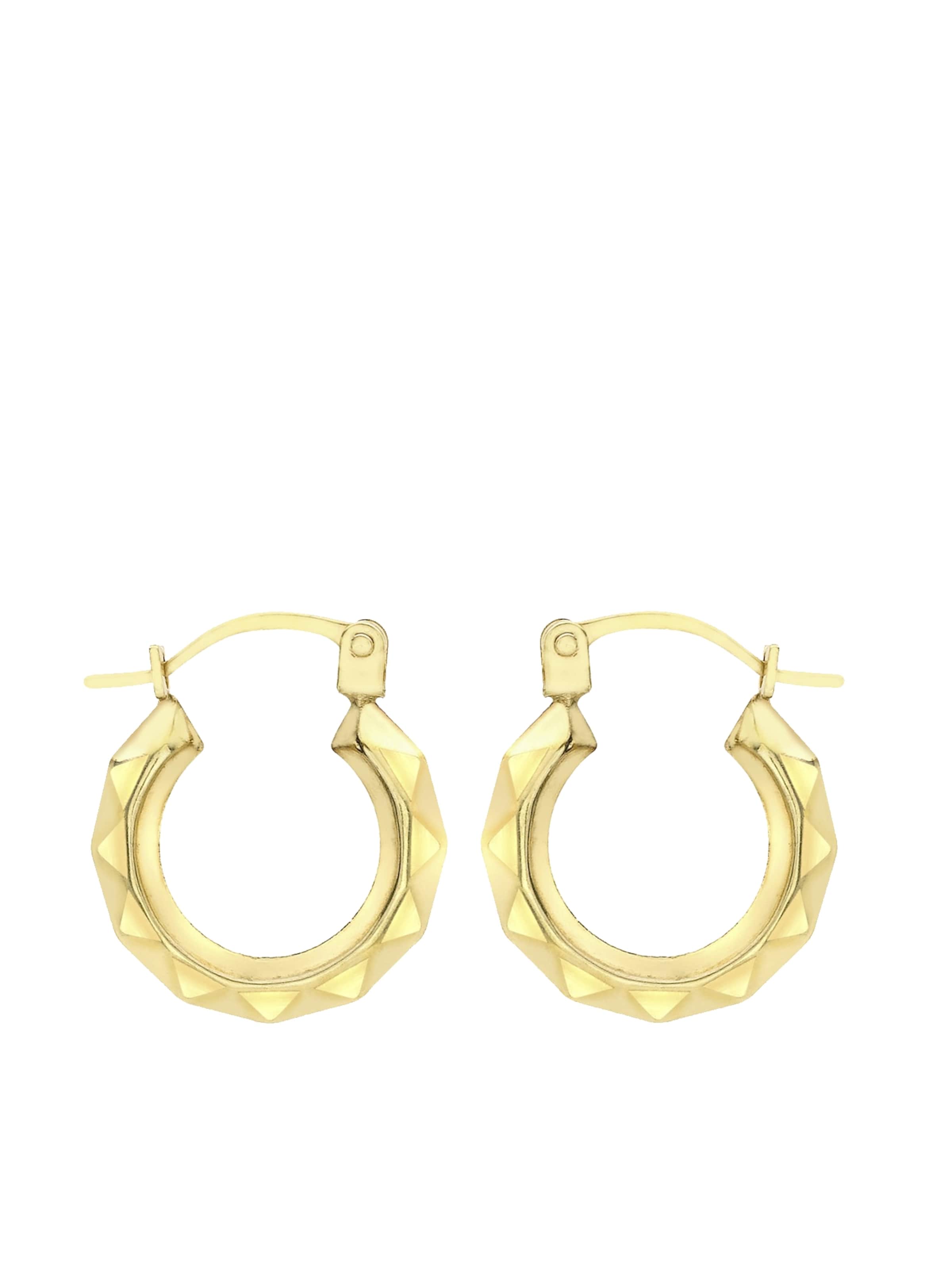 Lucardi Earrings 'Klassisch' in Gold: front