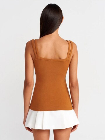 Dilvin Top in Brown