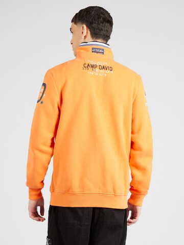 CAMP DAVID - Sudadera con cremallera 'Alaska Ice Tour' en naranja