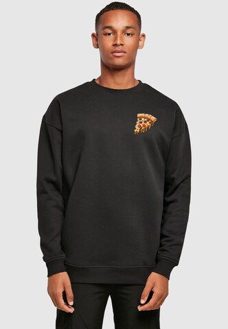 Merchcode Sweatshirt 'Pizza Comic' in Black: front