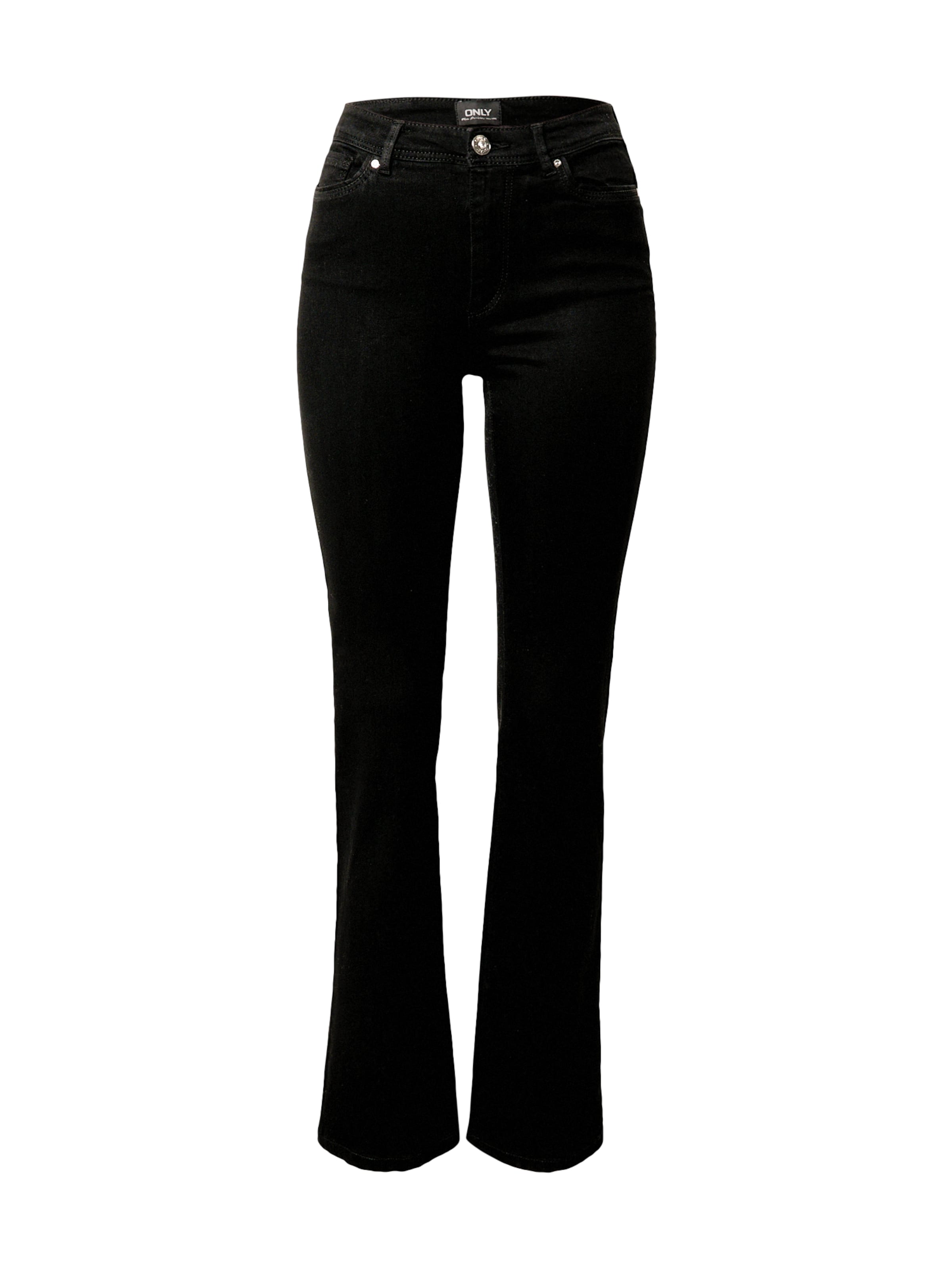 ONLY Zvonový Džíny 'Wauw' – černá: přední strana