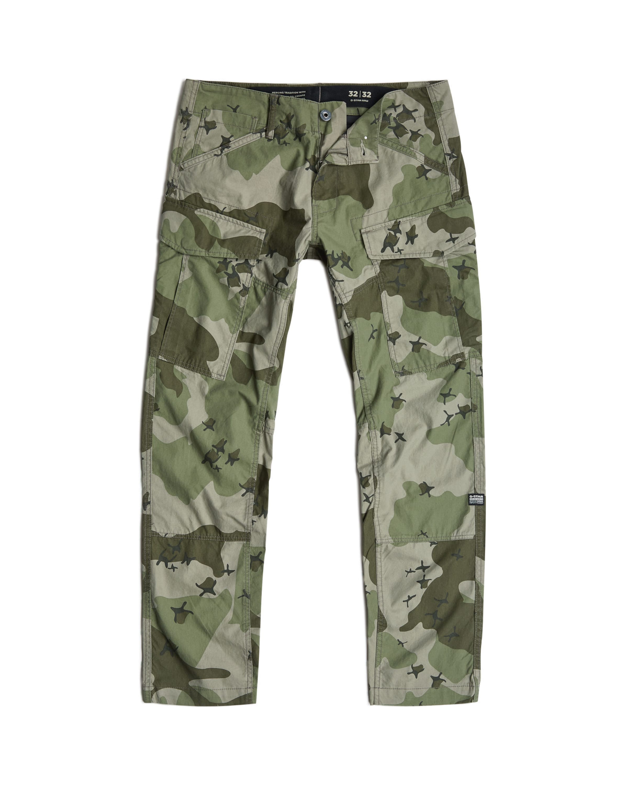Pantalon cargo G-STAR en vert : devant