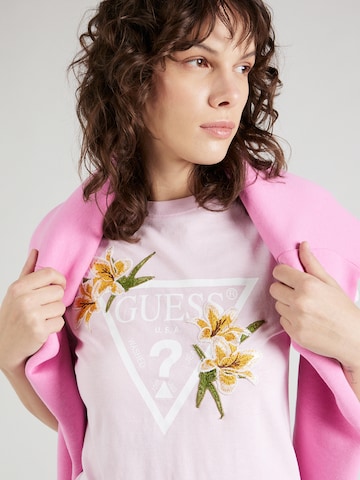GUESS T-Shirt 'ZOEY' in Pink