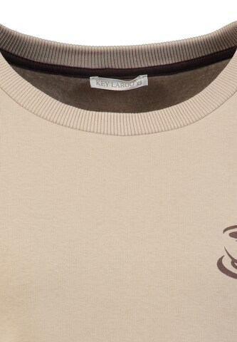 Sweat-shirt 'Espresso' Key Largo en beige