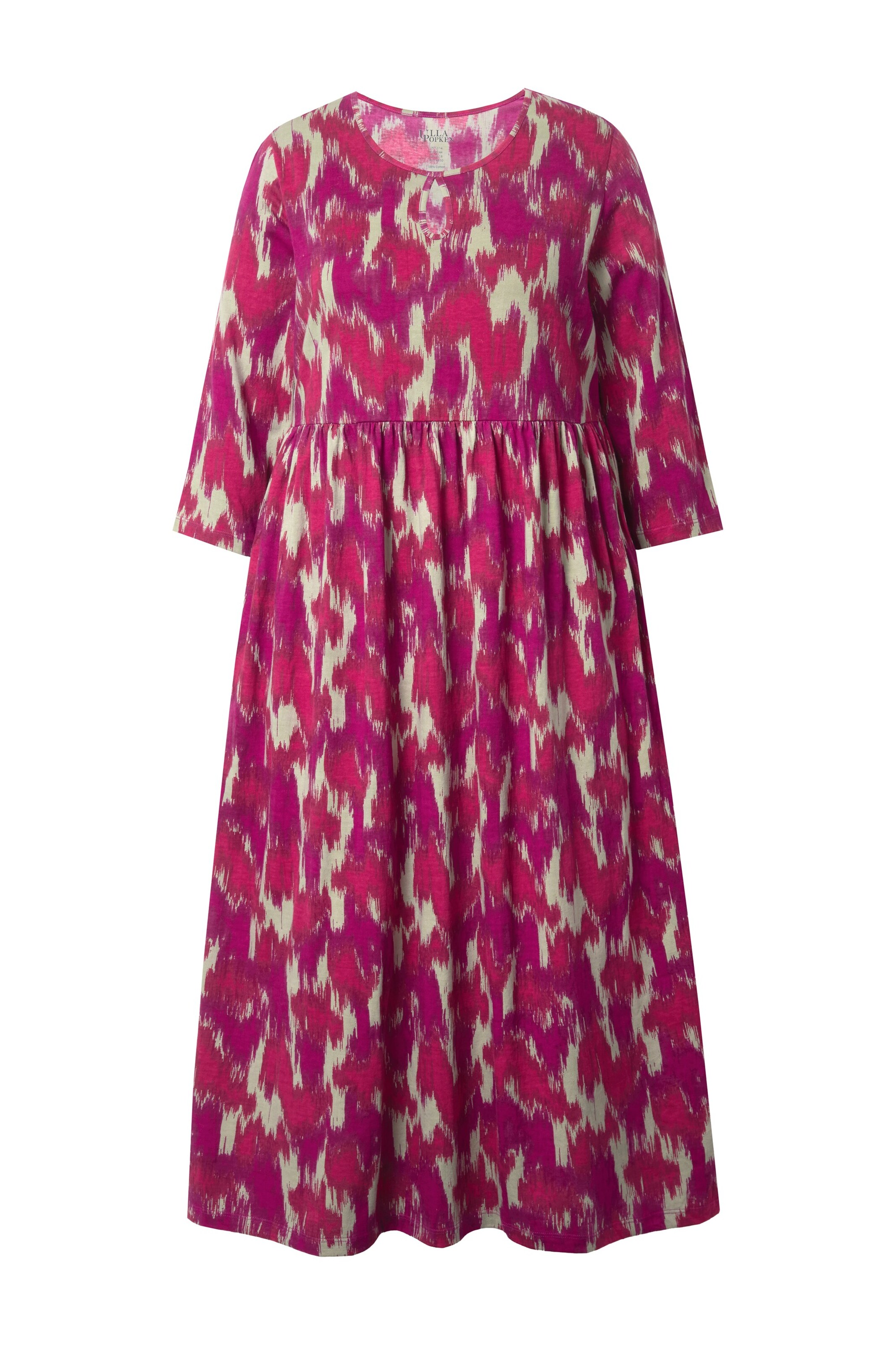 Ulla Popken Kleid in gelb / pink, Produktansicht