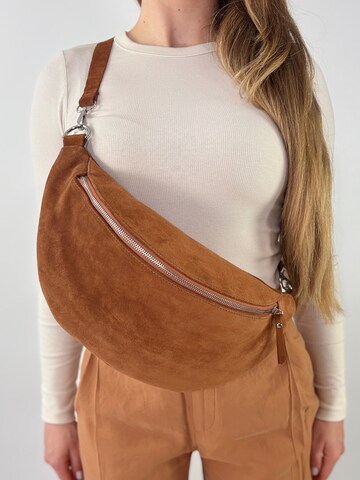 lePelou Fanny Pack 'VALENTINA XL' in Brown