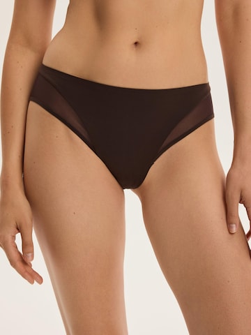 Panty 'Slip Cleary, glatte Microfaser, transparent, mit Baumwollzwickel' di ESOTIQ in marrone: frontale