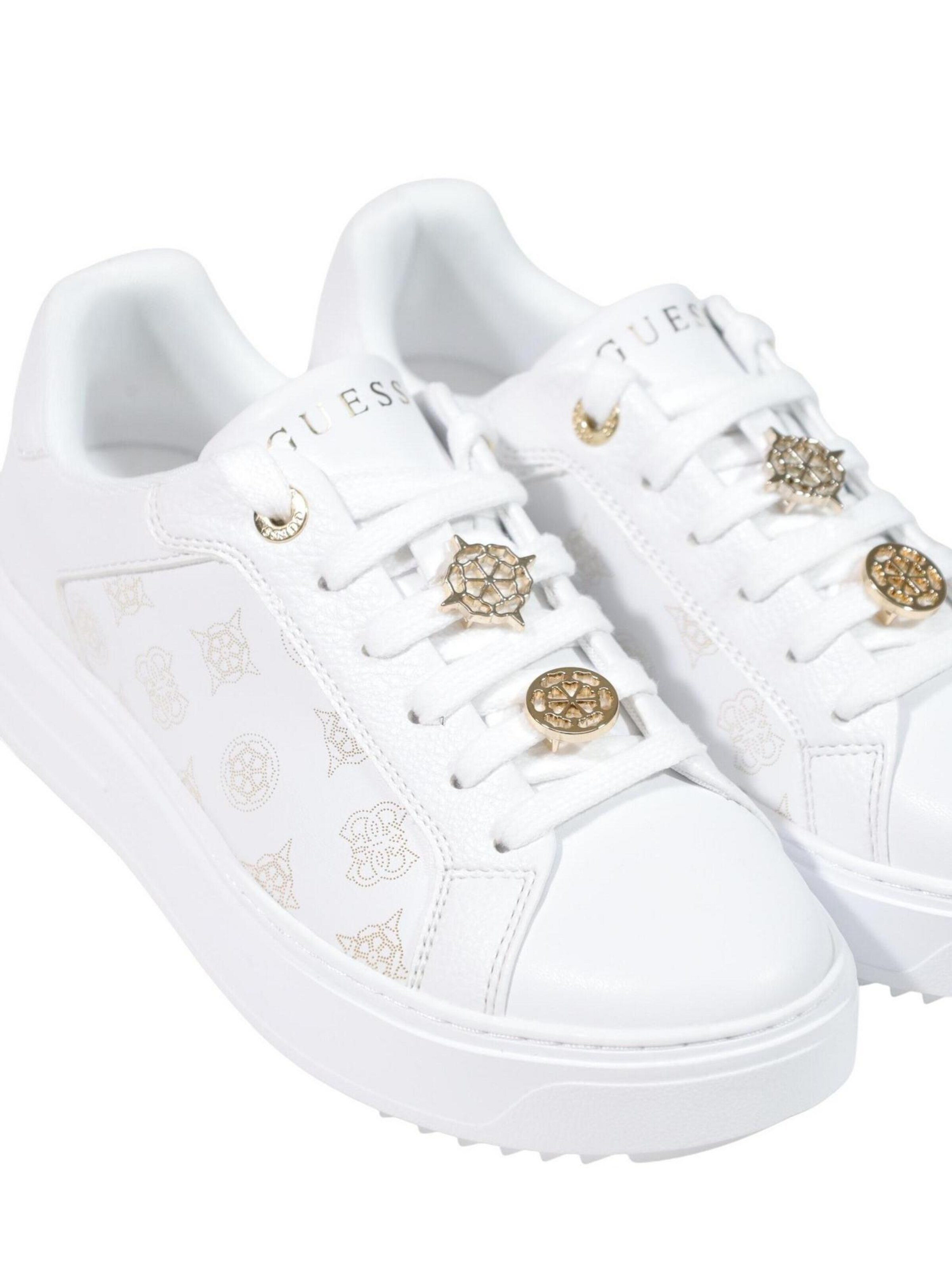 Baskets basses 'DUENA FLFDUE ELE12' GUESS en blanc