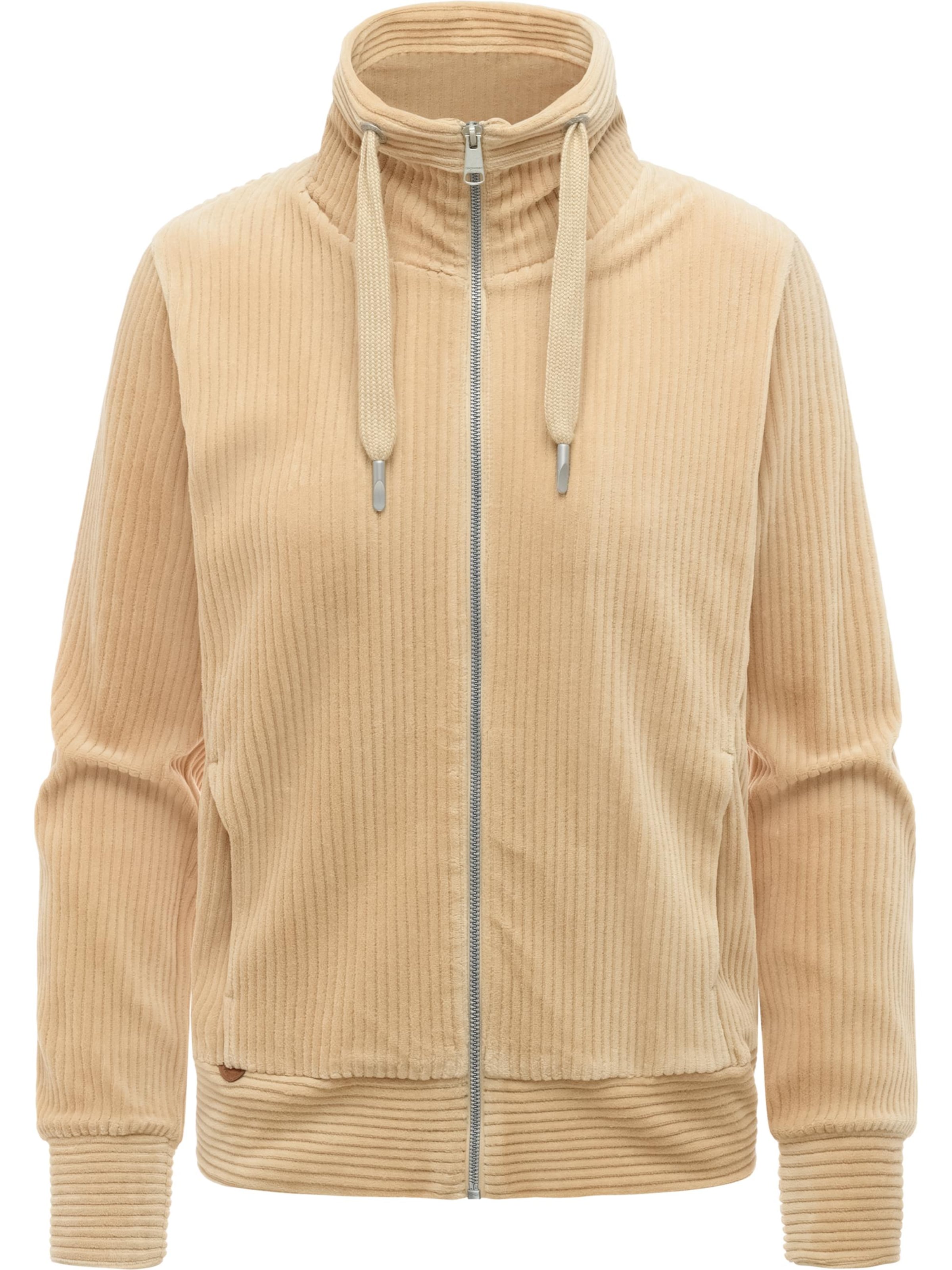 Veste de survêtement 'Ronette' Ragwear en beige : devant