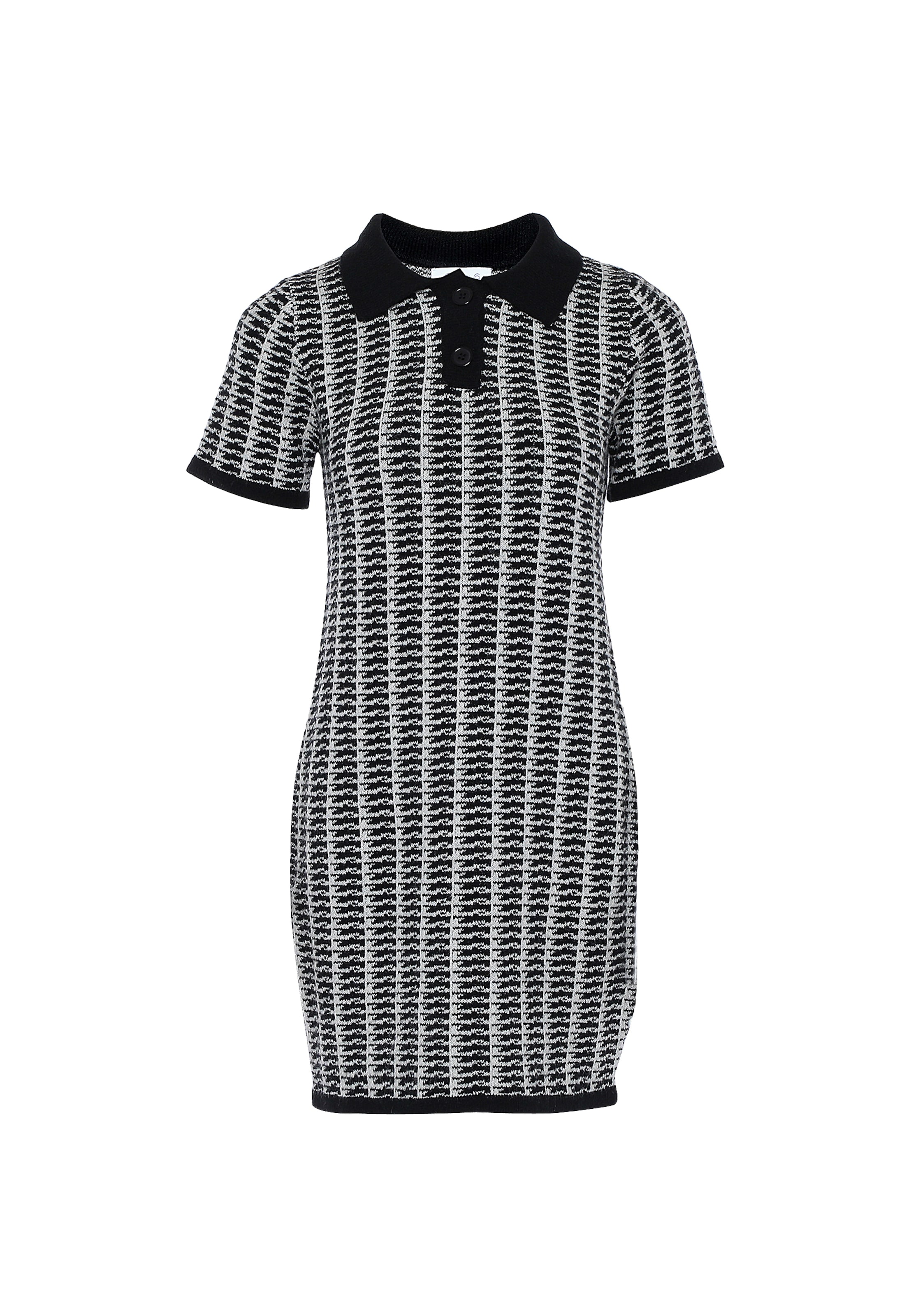 caneva Strikkjole i sort: forside