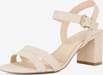 Sandales à lanières Dune LONDON en beige : devant